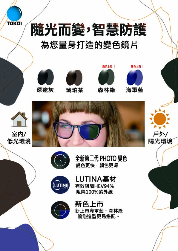 東海光學 LUTINA V2 變色鏡片